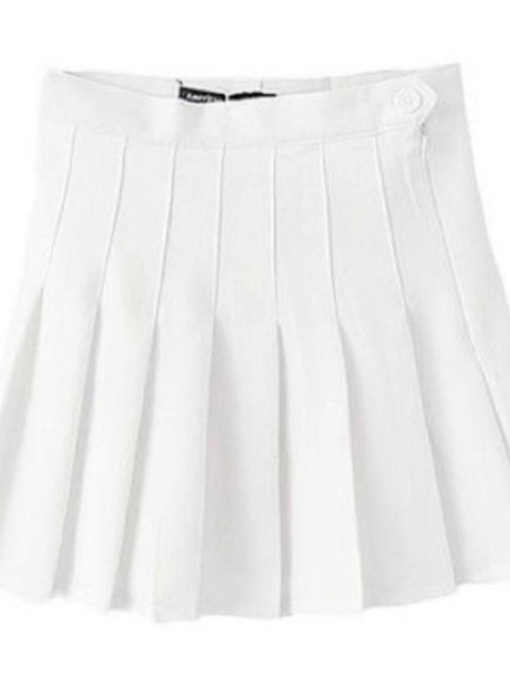 Classic Pleated White Women's Skirt